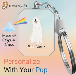 Old English Sheepdog crystal-keychain-single