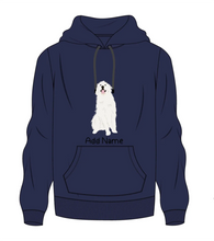 Load image into Gallery viewer, Personalized Great Pyrenees Love Men&#39;s Warm Hoodie Sweatshirt-Apparel-Apparel, Dog Dad Gifts, Great Pyrenees, Hoodie, Personalized, Sweatshirt-Men&#39;s Warm Hoodie Sweatshirt-Navy Blue-S-2