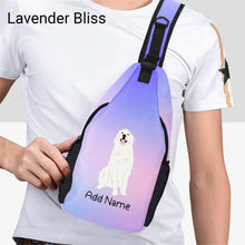 Load image into Gallery viewer, Personalized Great Pyrenees Love Unisex Sling Bag Backpack-Accessories-Great Pyrenees-Unisex Sling Bag Backpack-Lavender Bliss-One Size-15