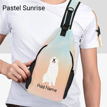 Load image into Gallery viewer, Personalized Great Pyrenees Love Unisex Sling Bag Backpack-Accessories-Great Pyrenees-Unisex Sling Bag Backpack-Pastel Sunrise-One Size-21