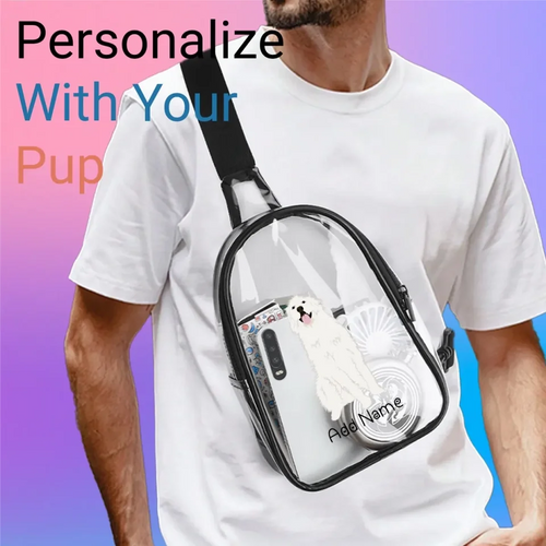Old English Sheepdog transparent-sling-bag-single