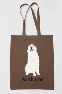 Personalized Great Pyrenees Love Zippered Tote Bag-Accessories-Accessories, Bags, Dog Mom Gifts, Great Pyrenees, Personalized-Zippered Tote Bag-Earthen Brown-Classic-15