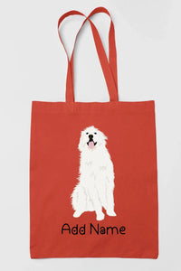 Personalized Great Pyrenees Love Zippered Tote Bag-Accessories-Accessories, Bags, Dog Mom Gifts, Great Pyrenees, Personalized-Zippered Tote Bag-Red-Classic-16