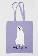 Load image into Gallery viewer, Personalized Great Pyrenees Love Zippered Tote Bag-Accessories-Accessories, Bags, Dog Mom Gifts, Great Pyrenees, Personalized-Zippered Tote Bag-Pastel Purple-Classic-2