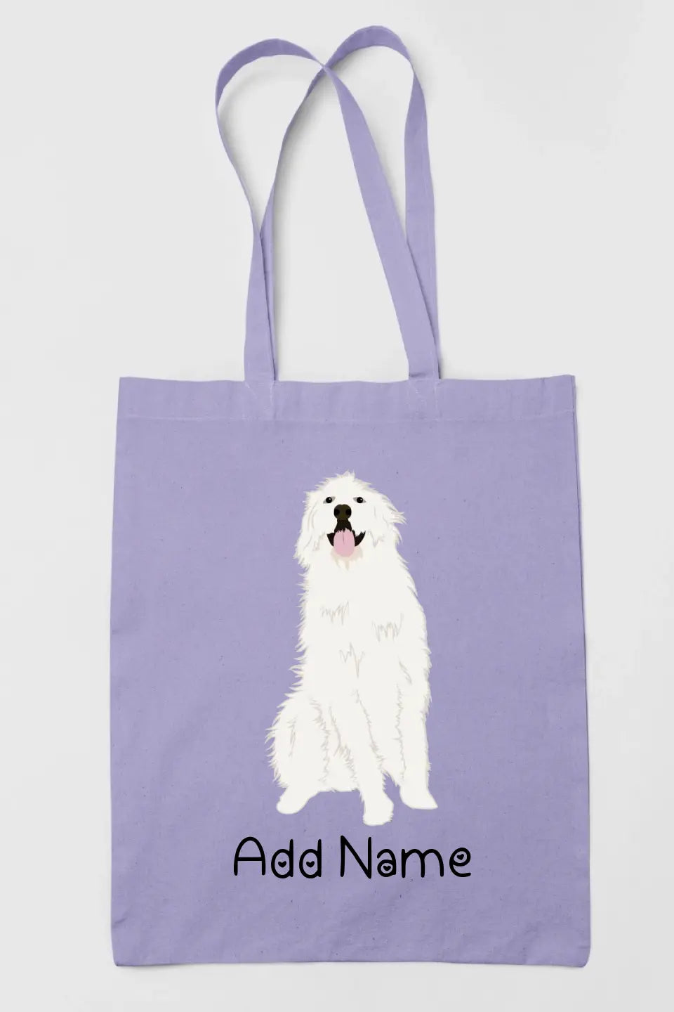 Personalized Great Pyrenees Love Zippered Tote Bag-Accessories-Accessories, Bags, Dog Mom Gifts, Great Pyrenees, Personalized-Zippered Tote Bag-Pastel Purple-Classic-2