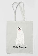 Load image into Gallery viewer, Personalized Great Pyrenees Love Zippered Tote Bag-Accessories-Accessories, Bags, Dog Mom Gifts, Great Pyrenees, Personalized-Zippered Tote Bag-White-Classic-3