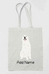 Personalized Great Pyrenees Love Zippered Tote Bag-Accessories-Accessories, Bags, Dog Mom Gifts, Great Pyrenees, Personalized-Zippered Tote Bag-White-Classic-3