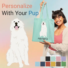 Load image into Gallery viewer, Personalized Great Pyrenees Love Zippered Tote Bag-Accessories-Accessories, Bags, Dog Mom Gifts, Great Pyrenees, Personalized-1