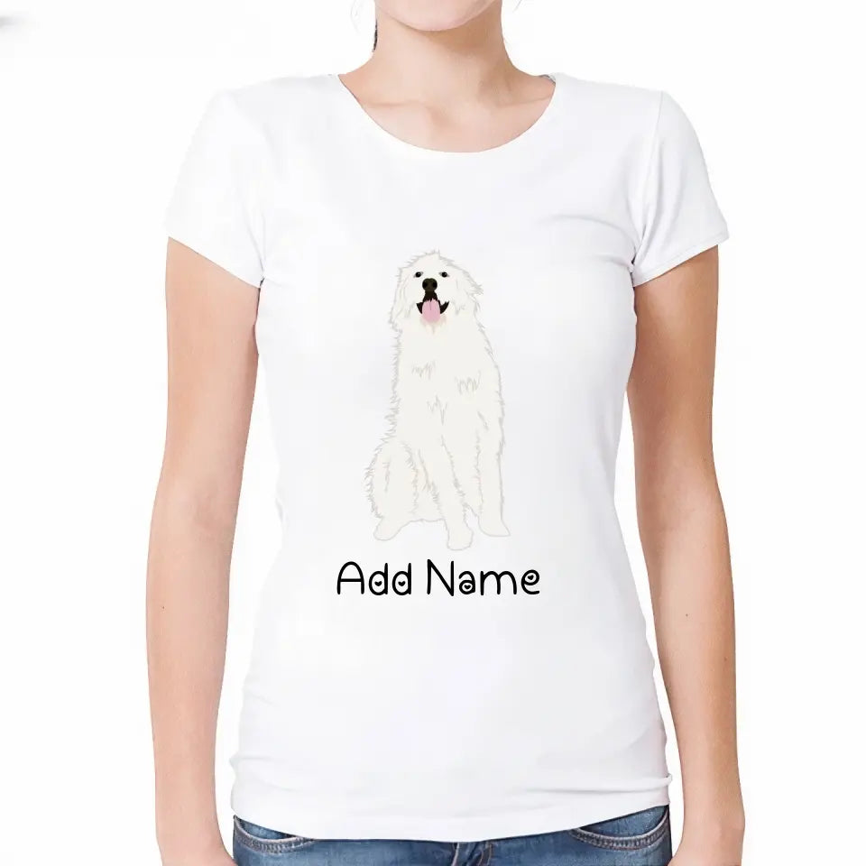 Personalized Great Pyrenees Mom T Shirt for Women-Customizer-Apparel, Dog Mom Gifts, Great Pyrenees, Personalized, Shirt, T Shirt-Modal T-Shirts-White-Small-2