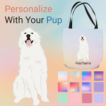 Load image into Gallery viewer, Personalized Great Pyrenees Small Tote Bag-Accessories-Accessories, Bags, Dog Mom Gifts, Great Pyrenees, Personalized-Small Tote Bag-Your Design-One Size-1