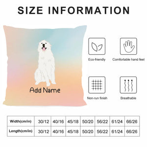 Personalized Great Pyrenees Soft Plush Pillowcase-Home Decor-Dog Dad Gifts, Dog Mom Gifts, Great Pyrenees, Home Decor, Personalized, Pillows-4