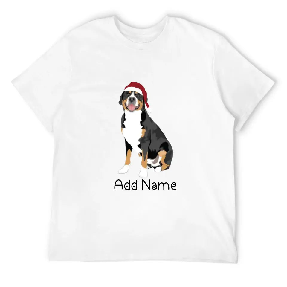 Personalized Greater Swiss Mountain Dog Dad Cotton T Shirt-Apparel-Apparel, Dog Dad Gifts, Greater Swiss Mountain Dog, Personalized, Shirt, T Shirt-Men's Cotton T Shirt-White-Medium-10