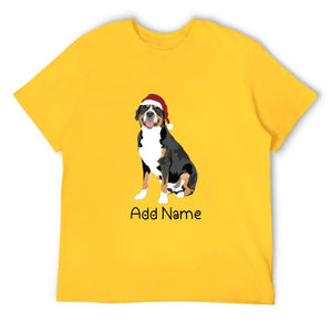 Personalized Greater Swiss Mountain Dog Dad Cotton T Shirt-Apparel-Apparel, Dog Dad Gifts, Greater Swiss Mountain Dog, Personalized, Shirt, T Shirt-Men's Cotton T Shirt-Yellow-Medium-13