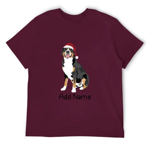 Personalized Greater Swiss Mountain Dog Dad Cotton T Shirt-Apparel-Apparel, Dog Dad Gifts, Greater Swiss Mountain Dog, Personalized, Shirt, T Shirt-Men's Cotton T Shirt-Maroon-Medium-15