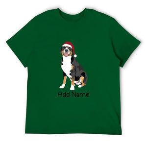 Personalized Greater Swiss Mountain Dog Dad Cotton T Shirt-Apparel-Apparel, Dog Dad Gifts, Greater Swiss Mountain Dog, Personalized, Shirt, T Shirt-Men's Cotton T Shirt-Green-Medium-16