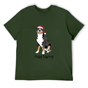 Personalized Greater Swiss Mountain Dog Dad Cotton T Shirt-Apparel-Apparel, Dog Dad Gifts, Greater Swiss Mountain Dog, Personalized, Shirt, T Shirt-Men's Cotton T Shirt-Army Green-Medium-17