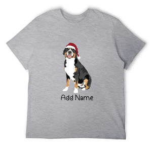 Personalized Greater Swiss Mountain Dog Dad Cotton T Shirt-Apparel-Apparel, Dog Dad Gifts, Greater Swiss Mountain Dog, Personalized, Shirt, T Shirt-Men's Cotton T Shirt-Gray-Medium-19