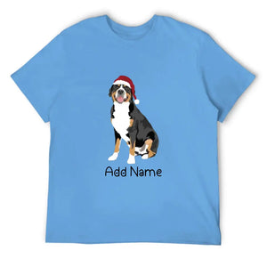 Personalized Greater Swiss Mountain Dog Dad Cotton T Shirt-Apparel-Apparel, Dog Dad Gifts, Greater Swiss Mountain Dog, Personalized, Shirt, T Shirt-Men's Cotton T Shirt-Sky Blue-Medium-2