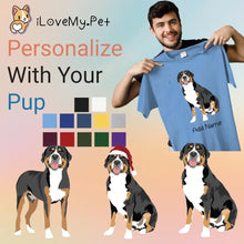 Load image into Gallery viewer, Personalized Greater Swiss Mountain Dog Dad Cotton T Shirt-Apparel-Apparel, Dog Dad Gifts, Greater Swiss Mountain Dog, Personalized, Shirt, T Shirt-1