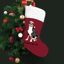 Load image into Gallery viewer, Personalized Greater Swiss Mountain Dog Large Christmas Stocking-Christmas Ornament-Christmas, Greater Swiss Mountain Dog, Home Decor, Personalized-Large Christmas Stocking-Christmas Red-One Size-2