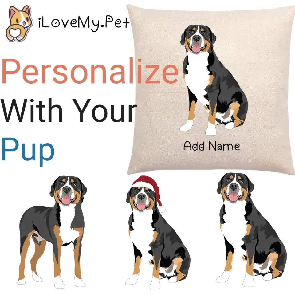 Personalized Greater Swiss Mountain Dog Linen Pillowcase-Home Decor-Dog Dad Gifts, Dog Mom Gifts, Greater Swiss Mountain Dog, Home Decor, Personalized, Pillows-Linen Pillow Case-Cotton-Linen-12