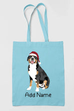 Load image into Gallery viewer, Personalized Greater Swiss Mountain Dog Love Zippered Tote Bag-Accessories-Accessories, Bags, Dog Mom Gifts, Greater Swiss Mountain Dog, Personalized-Zippered Tote Bag-Sky Blue-Classic-13