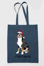 Load image into Gallery viewer, Personalized Greater Swiss Mountain Dog Love Zippered Tote Bag-Accessories-Accessories, Bags, Dog Mom Gifts, Greater Swiss Mountain Dog, Personalized-Zippered Tote Bag-Navy Blue-Classic-14