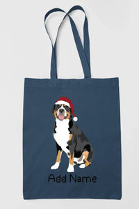 Personalized Greater Swiss Mountain Dog Love Zippered Tote Bag-Accessories-Accessories, Bags, Dog Mom Gifts, Greater Swiss Mountain Dog, Personalized-Zippered Tote Bag-Navy Blue-Classic-14