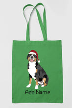 Load image into Gallery viewer, Personalized Greater Swiss Mountain Dog Love Zippered Tote Bag-Accessories-Accessories, Bags, Dog Mom Gifts, Greater Swiss Mountain Dog, Personalized-Zippered Tote Bag-Forest Green-Classic-18