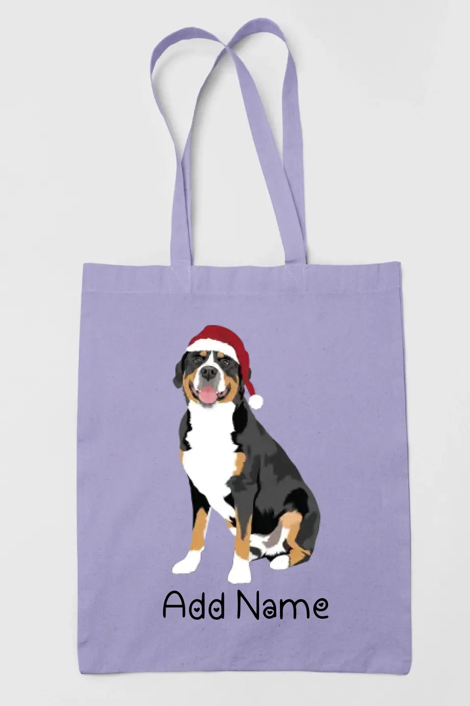 Personalized Greater Swiss Mountain Dog Love Zippered Tote Bag-Accessories-Accessories, Bags, Dog Mom Gifts, Greater Swiss Mountain Dog, Personalized-Zippered Tote Bag-Pastel Purple-Classic-2