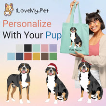 Load image into Gallery viewer, Personalized Greater Swiss Mountain Dog Love Zippered Tote Bag-Accessories-Accessories, Bags, Dog Mom Gifts, Greater Swiss Mountain Dog, Personalized-1