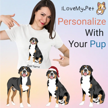 Load image into Gallery viewer, Personalized Greater Swiss Mountain Dog T Shirt for Women-Customizer-Apparel, Dog Mom Gifts, Greater Swiss Mountain Dog, Personalized, Shirt, T Shirt-1