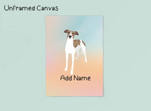 Load image into Gallery viewer, Personalized Greyhound / Whippet Canvas Print Poster-Art-Greyhound, Whippet-Canvas Poster-Light Canvas - Unframed-8x10-2