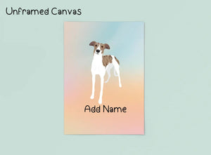 Personalized Greyhound / Whippet Canvas Print Poster-Art-Greyhound, Whippet-Canvas Poster-Light Canvas - Unframed-8x10-2