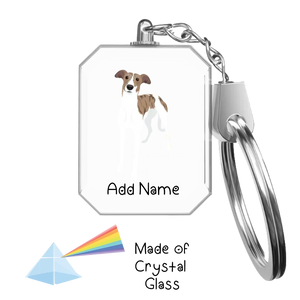 Personalized Greyhound / Whippet Crystal Glass Keychain-Accessories-Greyhound, Whippet-Crystal Keychain-Glass Crystal-One Size-2