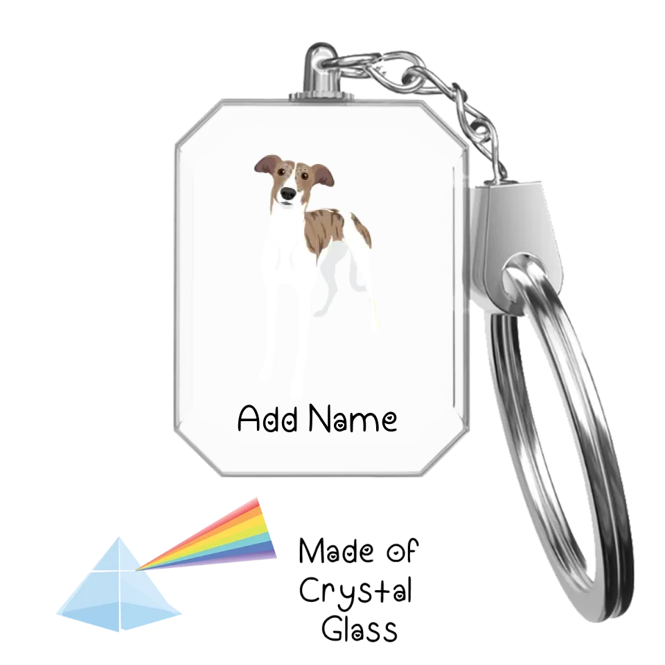 Personalized Greyhound / Whippet Crystal Glass Keychain-Accessories-Greyhound, Whippet-Crystal Keychain-Glass Crystal-One Size-2