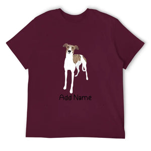 Personalized Greyhound / Whippet Dad Cotton T Shirt-Apparel-Apparel, Dog Dad Gifts, Greyhound, Personalized, Shirt, T Shirt, Whippet-Men's Cotton T Shirt-Maroon-Medium-15