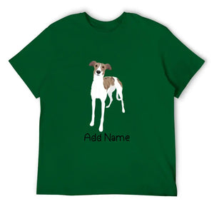 Personalized Greyhound / Whippet Dad Cotton T Shirt-Apparel-Apparel, Dog Dad Gifts, Greyhound, Personalized, Shirt, T Shirt, Whippet-Men's Cotton T Shirt-Green-Medium-16