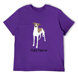 Personalized Greyhound / Whippet Dad Cotton T Shirt-Apparel-Apparel, Dog Dad Gifts, Greyhound, Personalized, Shirt, T Shirt, Whippet-Men's Cotton T Shirt-Purple-Medium-18