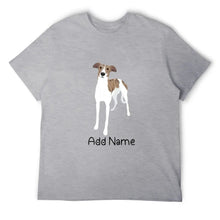 Load image into Gallery viewer, Personalized Greyhound / Whippet Dad Cotton T Shirt-Apparel-Apparel, Dog Dad Gifts, Greyhound, Personalized, Shirt, T Shirt, Whippet-Men&#39;s Cotton T Shirt-Gray-Medium-19