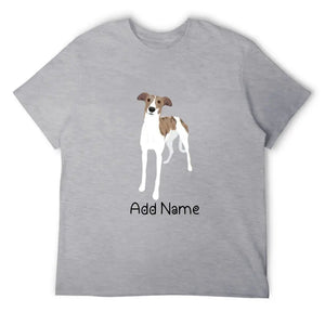 Personalized Greyhound / Whippet Dad Cotton T Shirt-Apparel-Apparel, Dog Dad Gifts, Greyhound, Personalized, Shirt, T Shirt, Whippet-Men's Cotton T Shirt-Gray-Medium-19