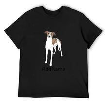 Load image into Gallery viewer, Personalized Greyhound / Whippet Dad Cotton T Shirt-Apparel-Apparel, Dog Dad Gifts, Greyhound, Personalized, Shirt, T Shirt, Whippet-Men&#39;s Cotton T Shirt-Black-Medium-9