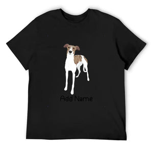 Personalized Greyhound / Whippet Dad Cotton T Shirt-Apparel-Apparel, Dog Dad Gifts, Greyhound, Personalized, Shirt, T Shirt, Whippet-Men's Cotton T Shirt-Black-Medium-9
