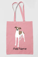 Load image into Gallery viewer, Personalized Greyhound / Whippet Love Zippered Tote Bag-Accessories-Accessories, Bags, Dog Mom Gifts, Greyhound, Personalized, Whippet-11