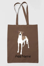 Load image into Gallery viewer, Personalized Greyhound / Whippet Love Zippered Tote Bag-Accessories-Accessories, Bags, Dog Mom Gifts, Greyhound, Personalized, Whippet-15