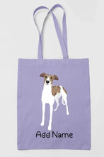 Load image into Gallery viewer, Personalized Greyhound / Whippet Love Zippered Tote Bag-Accessories-Accessories, Bags, Dog Mom Gifts, Greyhound, Personalized, Whippet-Zippered Tote Bag-Pastel Purple-Classic-2