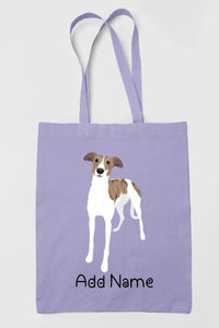 Personalized Greyhound / Whippet Love Zippered Tote Bag-Accessories-Accessories, Bags, Dog Mom Gifts, Greyhound, Personalized, Whippet-Zippered Tote Bag-Pastel Purple-Classic-2