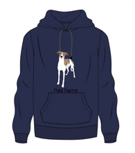 Load image into Gallery viewer, Personalized Greyhound / Whippet Men&#39;s Warm Hoodie Sweatshirt-Apparel-Apparel, Dog Dad Gifts, Greyhound, Hoodie, Personalized, Sweatshirt, Whippet-Men&#39;s Warm Hoodie Sweatshirt-Navy Blue-S-2