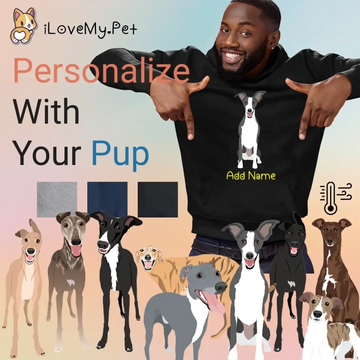 Personalized Greyhound Whippet Mens Warm Hoodie Sweatshirt 360x