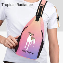 Load image into Gallery viewer, Personalized Greyhound / Whippet Unisex Sling Bag Backpack-Accessories-Greyhound, Whippet-Unisex Sling Bag Backpack-Tropical Radiance-One Size-18